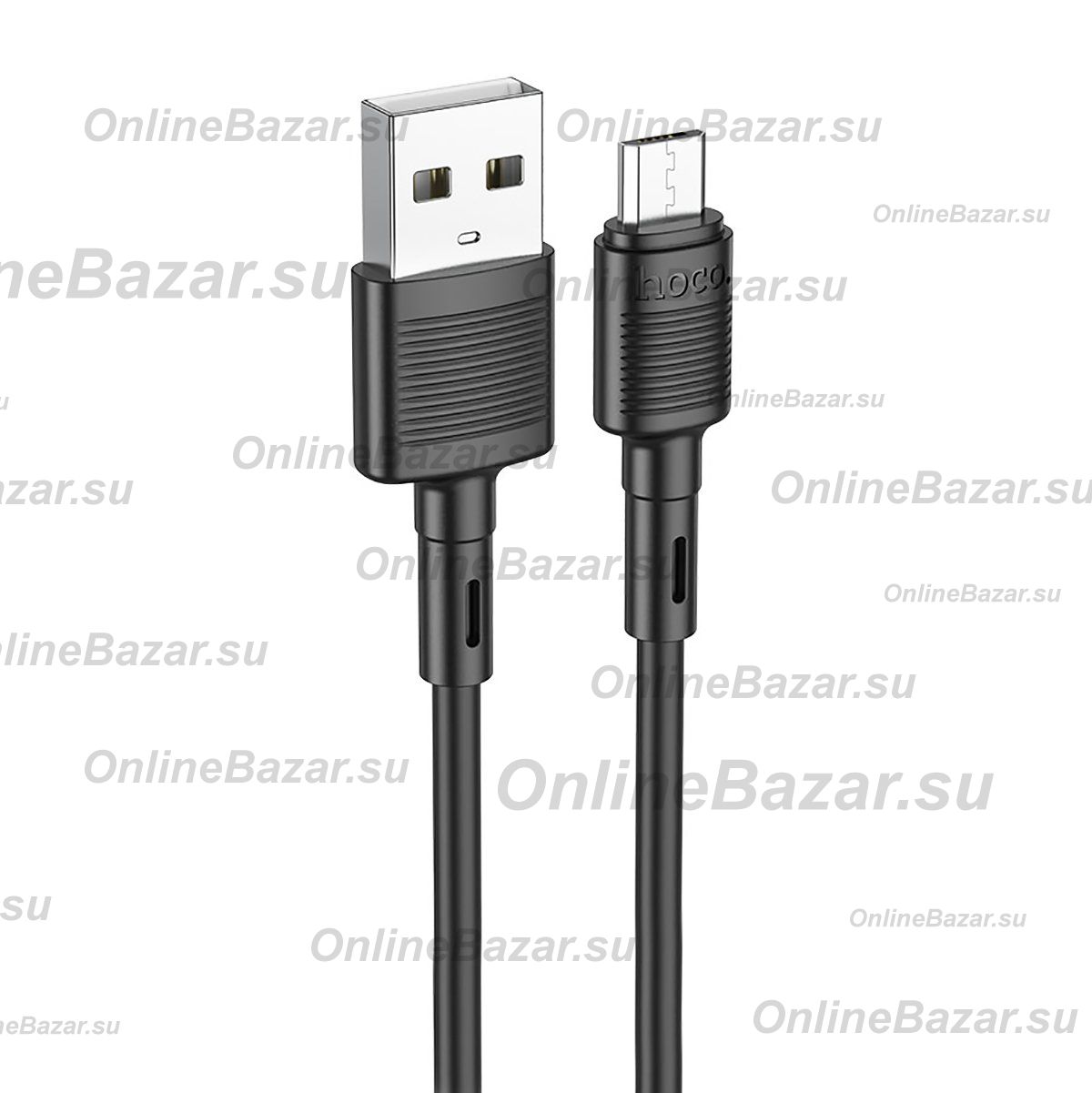 Кабель USB MicroUSB Hoco X83 (2.4А/1 метр) <черный> ― OnlineBazar.su