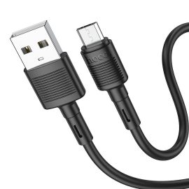 Кабель USB MicroUSB Hoco X83 (2.4А/1 метр) <черный>