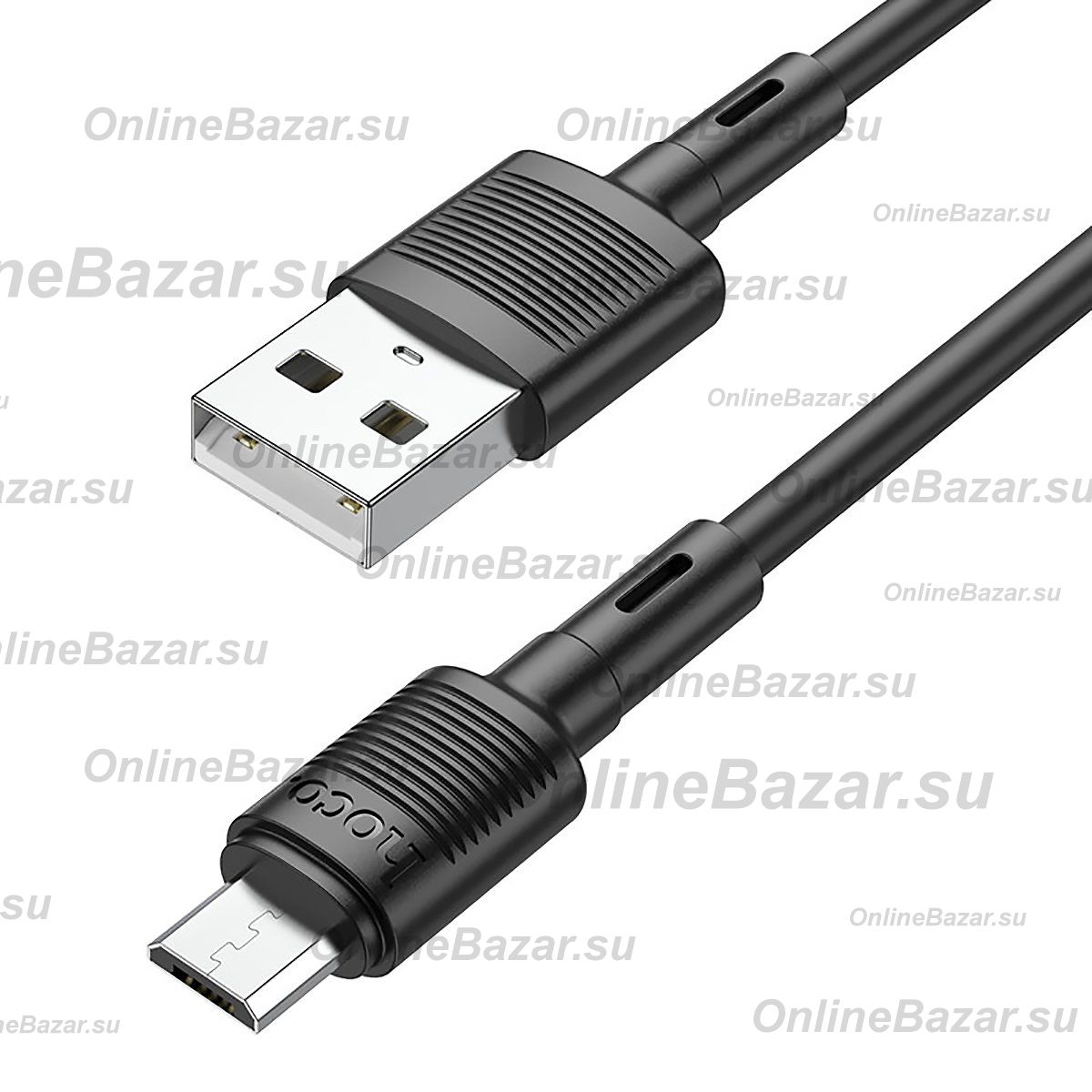Кабель USB MicroUSB Hoco X83 (2.4А/1 метр) <черный> ― OnlineBazar.su