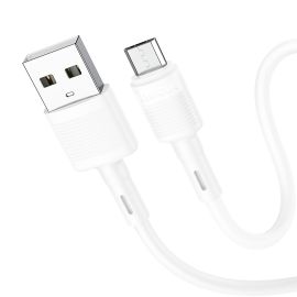Кабель USB MicroUSB Hoco X83 (2.4А/1 метр) <белый>