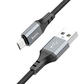 Кабель USB MicroUSB Hoco X86 (2.4А/1 метр) <черный>