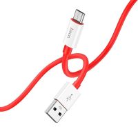 Кабель USB MicroUSB Hoco X87 (2.4А/1 метр) <красный> ― OnlineBazar.su
