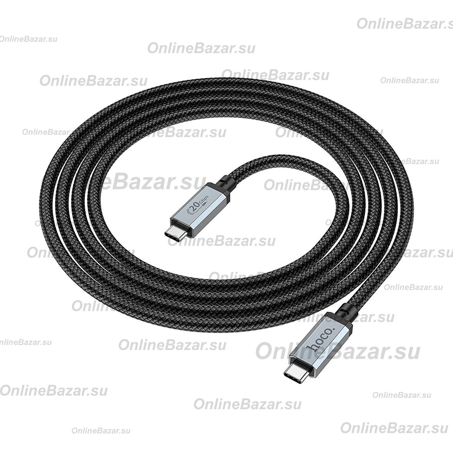 Кабель USB-C Type-C Hoco US05 (100W/5A/2 метра) <черный> ― OnlineBazar.su