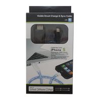 Кабель USB Apple iPhone Lightning плоский светящийся <черно-фиолетовый> ― OnlineBazar.su