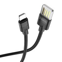 Кабель USB Apple iPhone Lightning Hoco U55 <черный> ― OnlineBazar.su