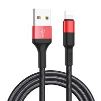 Кабель USB Apple iPhone Lightning Hoco X26 <черно-красный> ― OnlineBazar.su