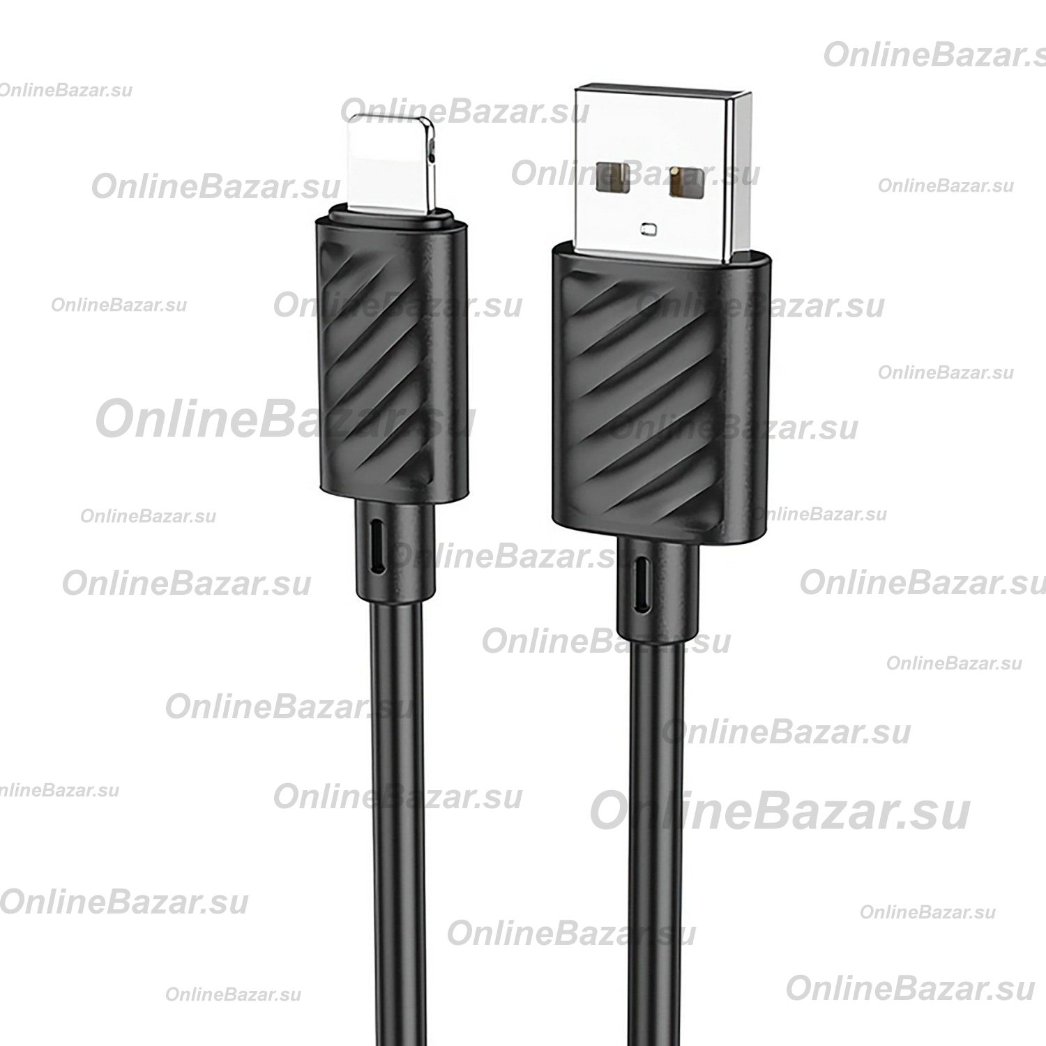 Кабель USB Apple iPhone Lightning Hoco X88 <черный> ― OnlineBazar.su