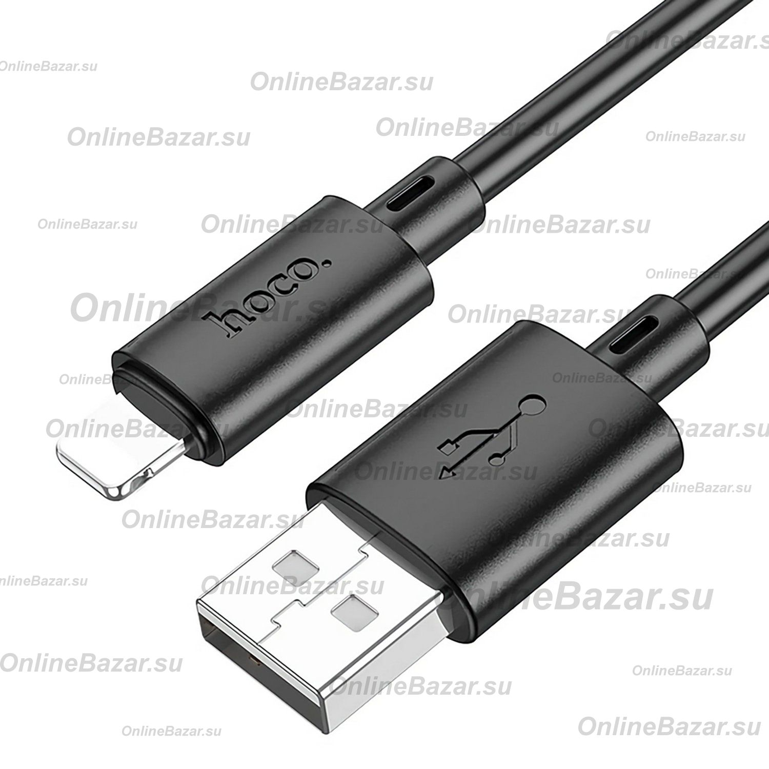 Кабель USB Apple iPhone Lightning Hoco X88 <черный> ― OnlineBazar.su