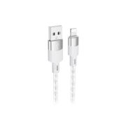 Кабель USB Apple iPhone Lightning Hoco X99 (2.4А/прозрачный силикон/термостойкий) <серый> ― OnlineBazar.su