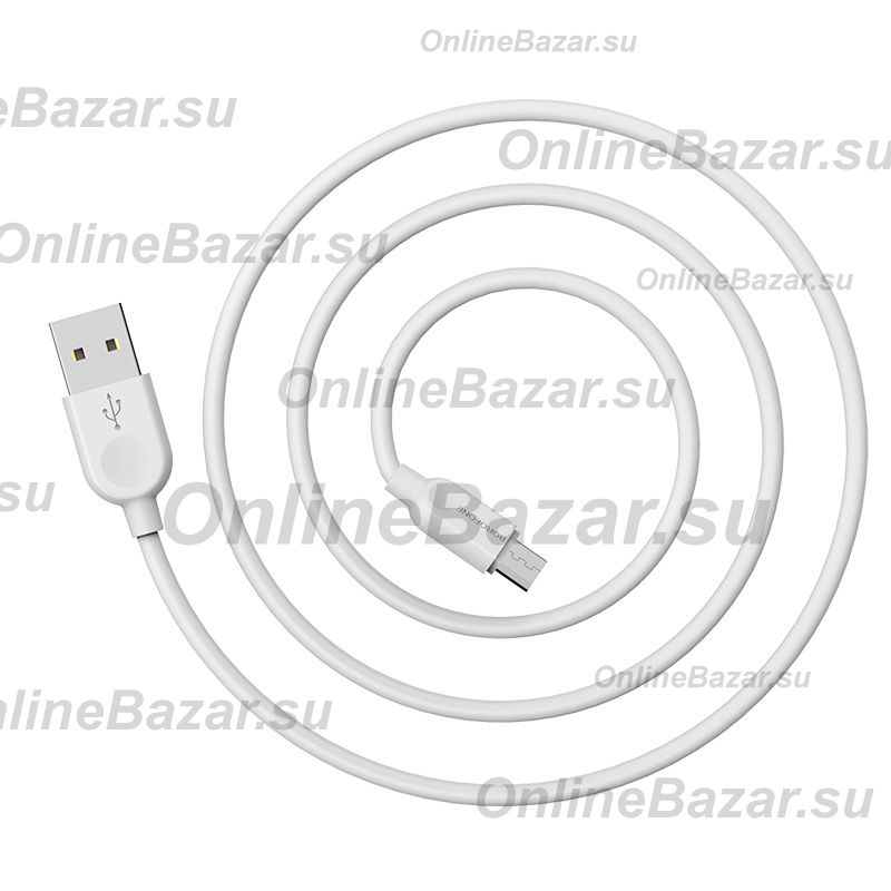 Кабель USB MicroUSB Borofone BX14 (1 метр) <белый> ― OnlineBazar.su
