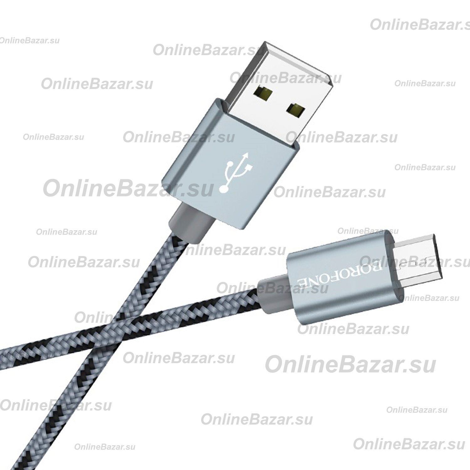 Кабель USB MicroUSB Borofone BX24 <серый> ― OnlineBazar.su