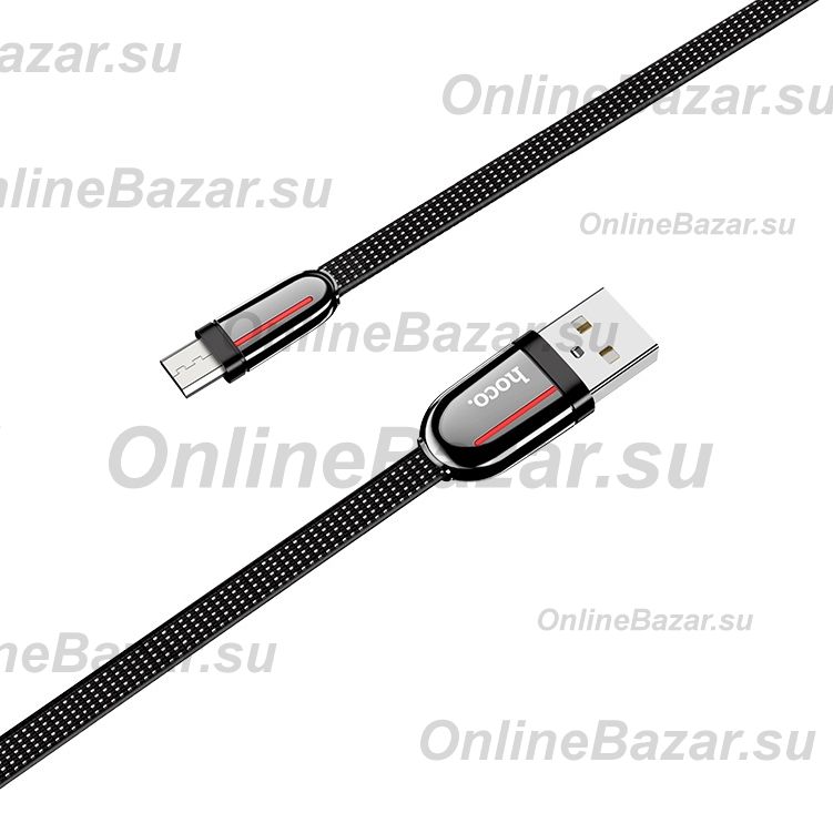 Кабель USB MicroUSB Hoco U74 <черный> ― OnlineBazar.su