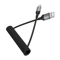 Кабель USB MicroUSB Hoco X121 (2.4A/1.5 метра) <черный> ― OnlineBazar.su