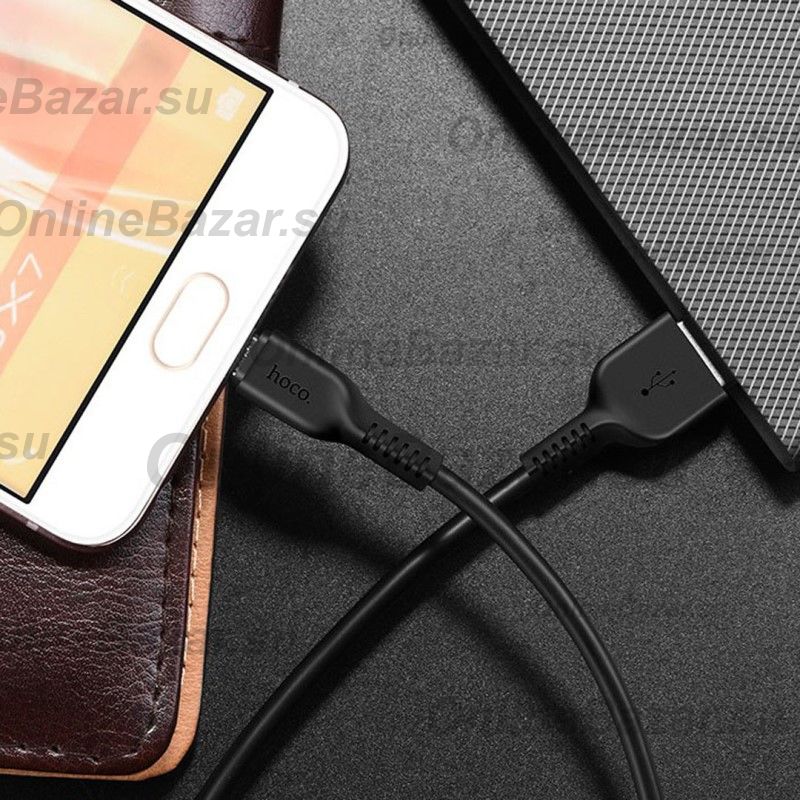 Кабель USB MicroUSB Hoco X20 (2 метра) <черный> ― OnlineBazar.su
