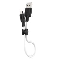 Кабель USB MicroUSB Hoco X21 Plus (0,25 м) <белый> ― OnlineBazar.su