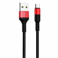 Кабель USB MicroUSB Hoco X26 <черно-красный> ― OnlineBazar.su