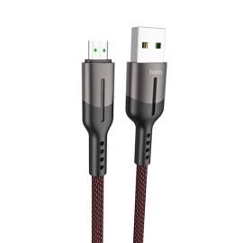 Кабель USB MicroUSB Hoco U68 (1,2 m/4A) <черный>