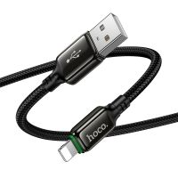 Кабель USB iPhone Lightning Hoco X127 (12W/оплетка нейлон) <черный> ― OnlineBazar.su