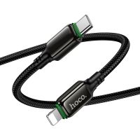Кабель USB iPhone Lightning Hoco X127 (3A/30W/оплетка нейлон) <черный> ― OnlineBazar.su