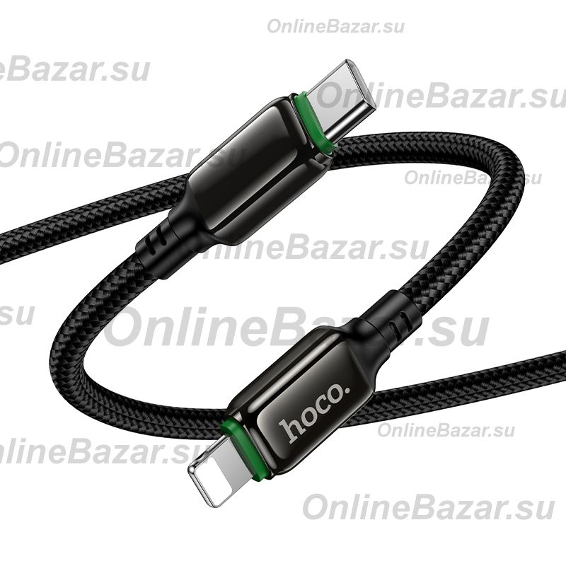 Кабель USB iPhone Lightning Hoco X127 (3A/30W/оплетка нейлон) <черный> ― OnlineBazar.su