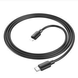 Кабель USB-C Apple iPhone Lightning Hoco X96 (2.4A/20W/PD/1 метр) <черный>