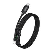 Кабель USB-C Lightning Hoco U146 (3A/30W/PD/оплетка нейлон/1.2 м) <черный>	 ― OnlineBazar.su