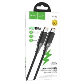 Кабель USB-C Type-C Hoco U153 (100W) <черный>
