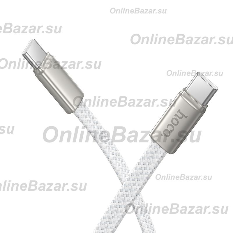 Кабель USB-C Type-C Hoco X125 (3A/60W/PD/оплетка нейлон) <белый> ― OnlineBazar.su