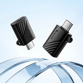 Кард-ридер Hoco HB53 в порт USB-C для MicroSD <черный>
