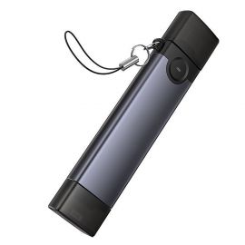 Кард-ридер Hoco HB56B для портов USB-C+Lightning (USB/SD/MicroSD) <серый>