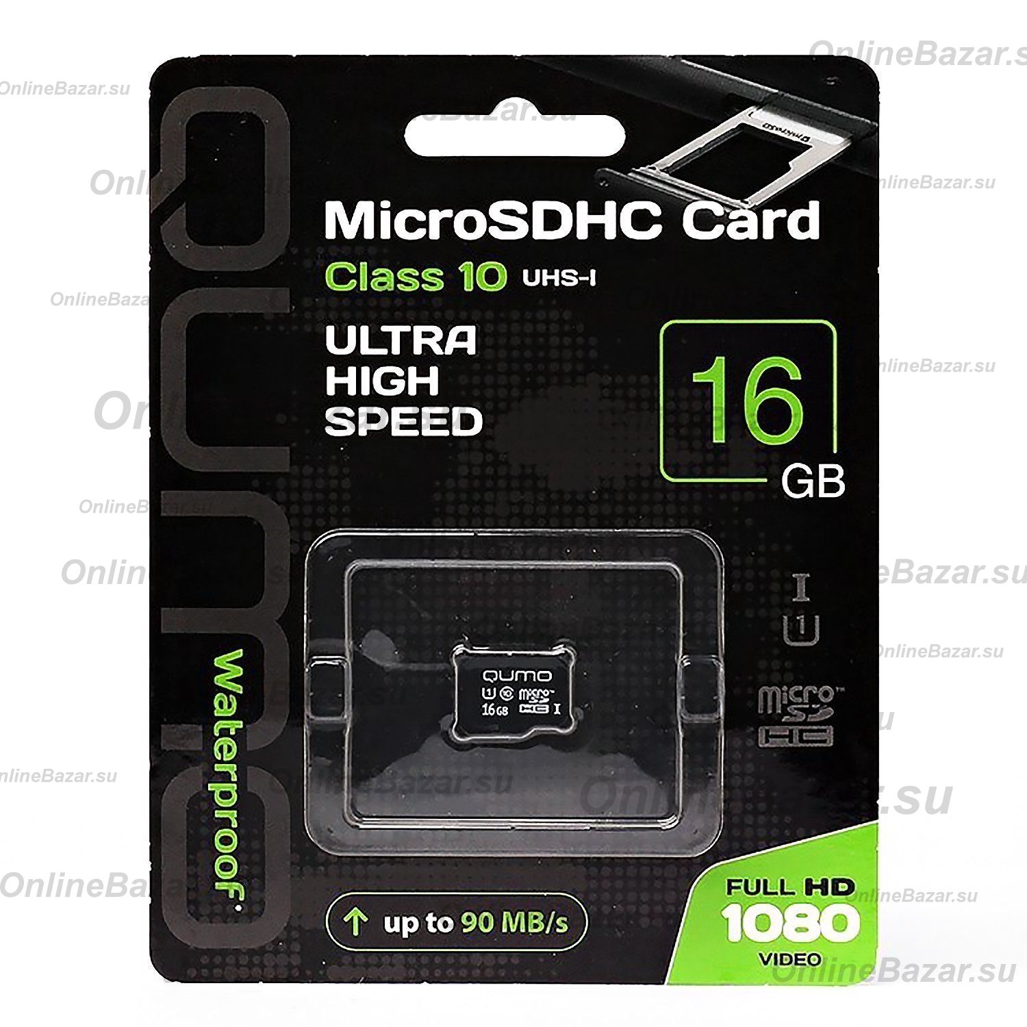 Карта памяти MicroSDHC 16 Gb CL10 (UHS-l) Qumo в блистере без адаптера ― OnlineBazar.su