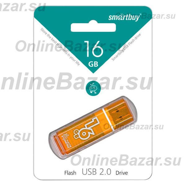 Карта памяти USB 16 Gb Smart Buy Glossy <оранжевый> ― OnlineBazar.su