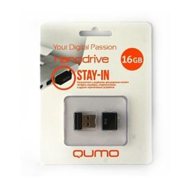 Карта памяти USB 16 Gb Qumo Nano в блистере <черный>
