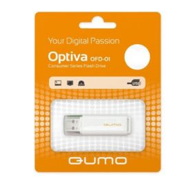 Карта памяти USB 16 Gb Qumo Optiva OFD-01 в блистере <белый>