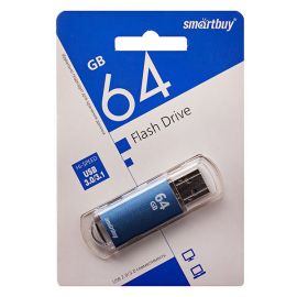 Карта памяти USB 3.0 64 Gb Smart Buy V-Cut <синий>