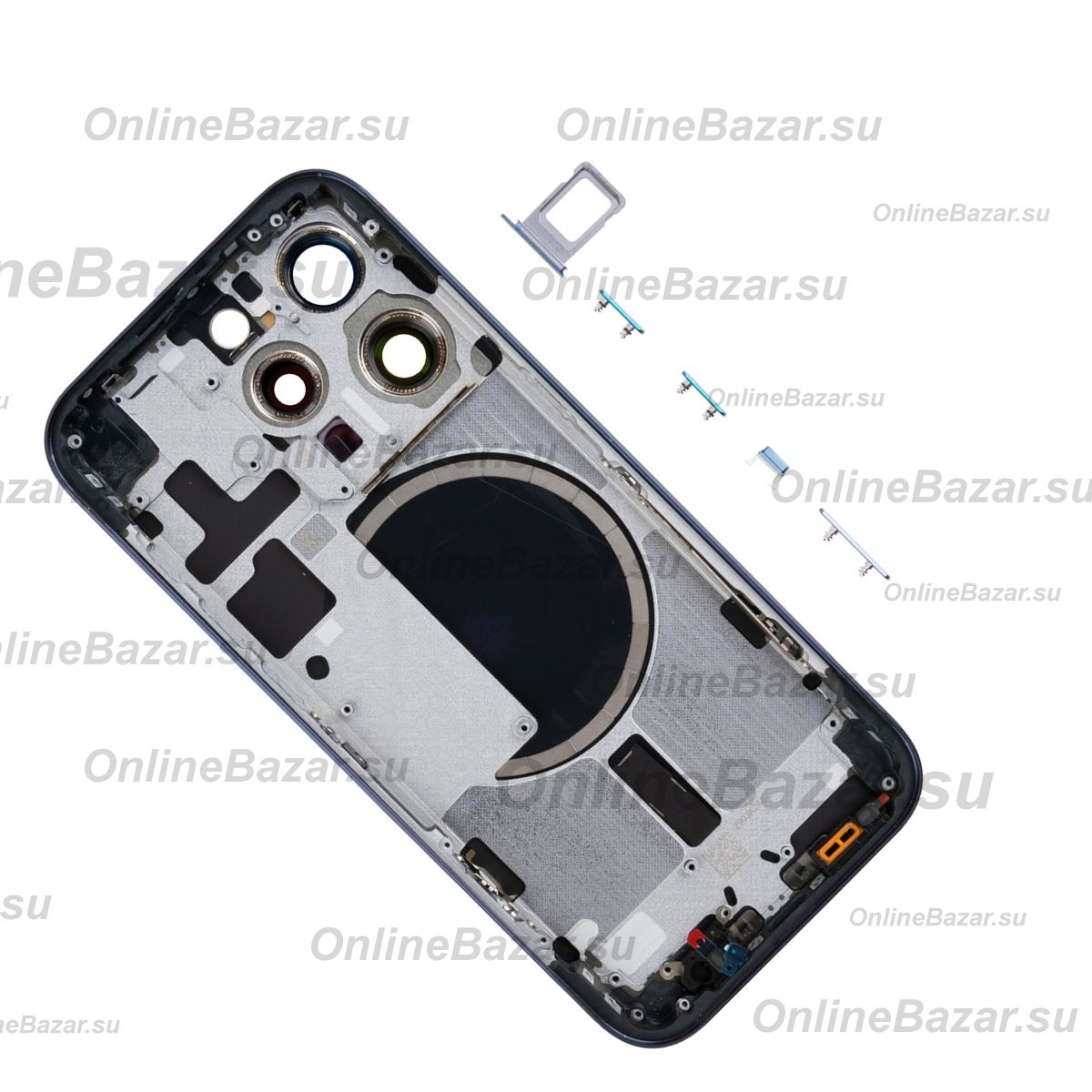 Корпус для Apple iPhone 15 Pro (1 Sim) <синий> (оригинал) ― OnlineBazar.su