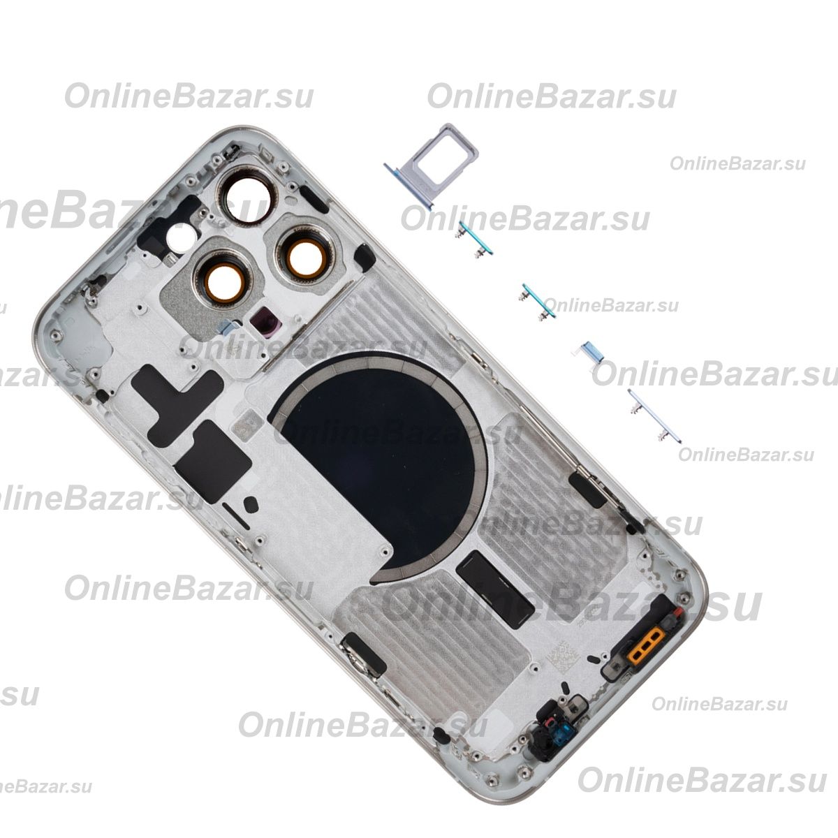 Корпус для Apple iPhone 15 Pro Max (1 Sim) <белый> (оригинал) ― OnlineBazar.su