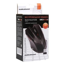 Мышь оптическая беспроводная Nakatomi Navigator MRON-04U <черный>