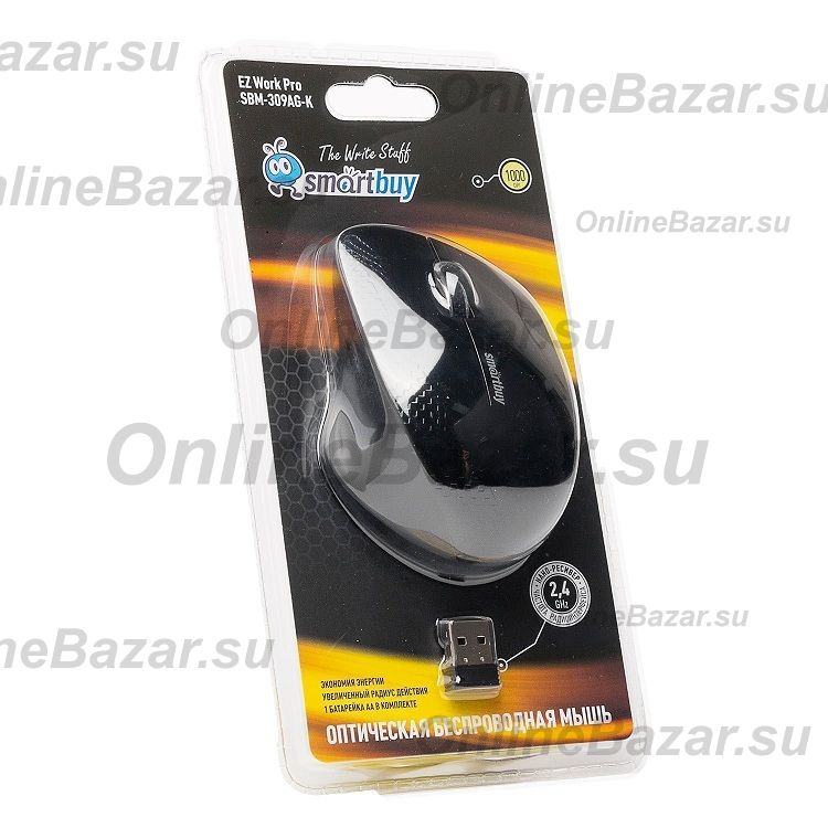 Мышь оптическая беспроводная Smart Buy SBM-309AG-K <черный> ― OnlineBazar.su