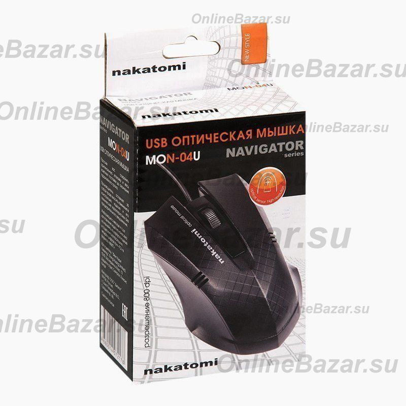 Мышь оптическая Nakatomi Navigator MON-04U <черный> ― OnlineBazar.su