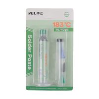 Паста паяльная Relife RL-403S (40 г, среднетемпературная 183°C, в шприце) ― OnlineBazar.su