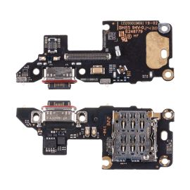 Плата нижняя для Xiaomi 24117RK2CG на системный разъем, разъем Sim-карты и микрофон (оригинал)