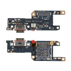 Плата нижняя для Xiaomi 25080RABDG на системный разъем, разъем Sim-карты и микрофон (оригинал)