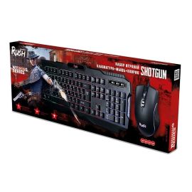 Проводной набор Smart Buy SBC-307728G-K RUSH Shotgun + коврик <черный>