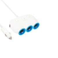 Разветвитель гнезда прикуривателя Hoco C1 (3 гнезда) <белый> ― OnlineBazar.su