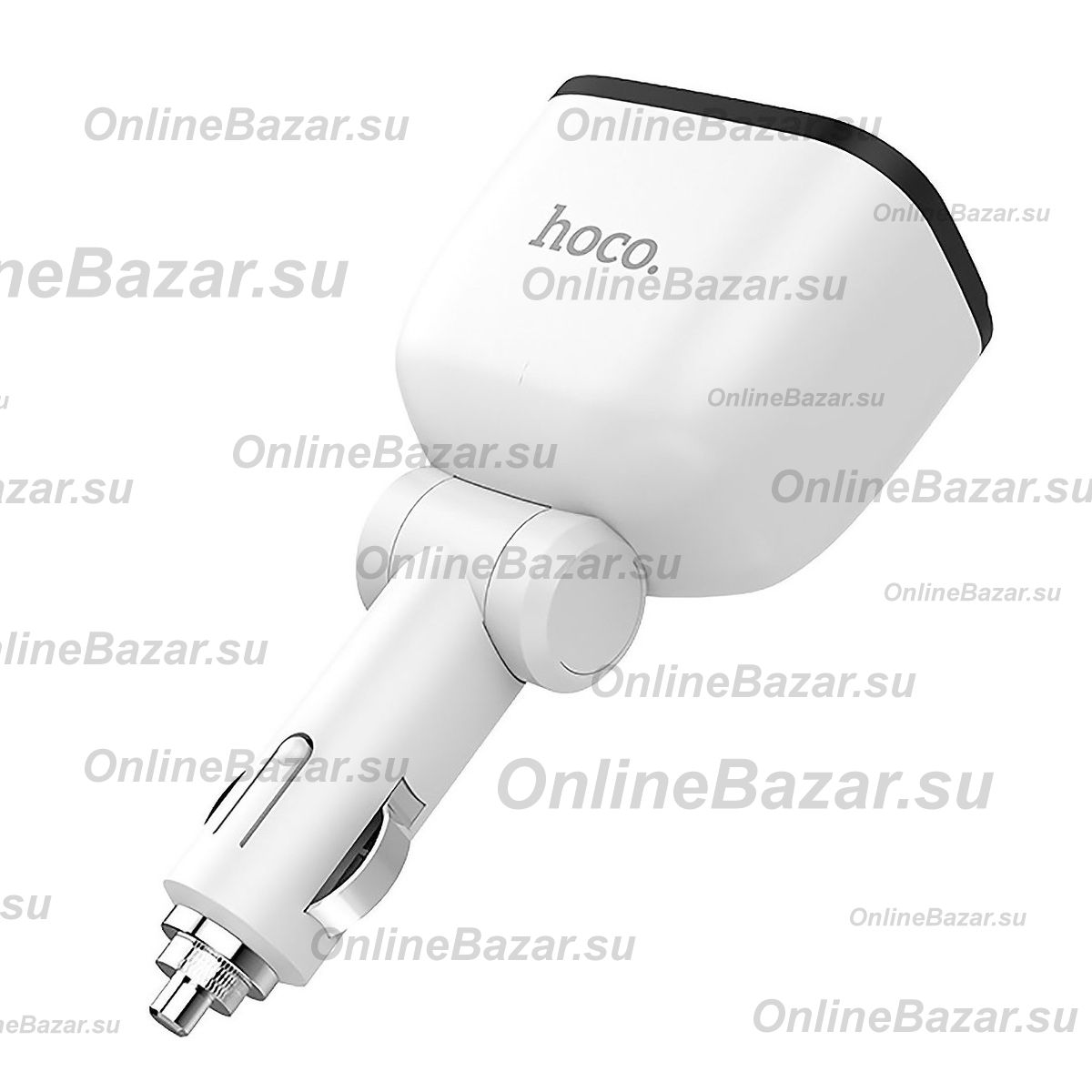 Разветвитель гнезда прикуривателя Hoco Z28 (2 выхода + 2 порта USB) <белый> ― OnlineBazar.su