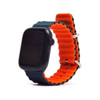 Ремешки для Apple Watch Series 2 (42 mm) Ocean Band силиконовый <оранжево-синий> ― OnlineBazar.su