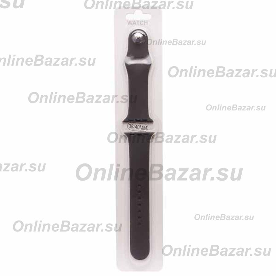 Ремешки для Apple Watch Series 6 (40 mm) Sport Band силиконовый (размер L) <шоколадный> ― OnlineBazar.su
