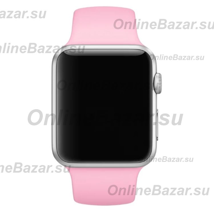 Ремешки для Apple Watch Series 2 (38 mm) Sport Band силиконовый (размер S) <светло-розовый> ― OnlineBazar.su