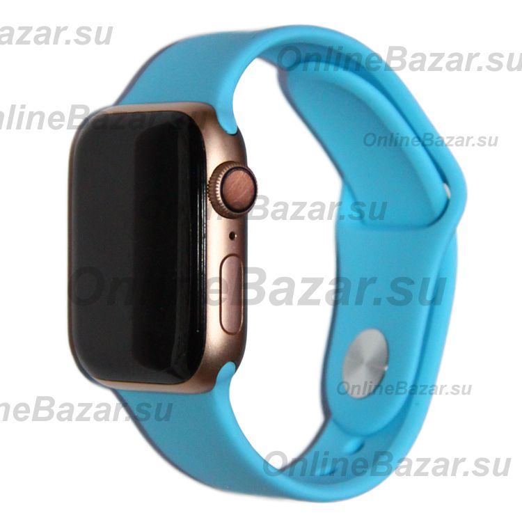 Ремешки для Apple Watch Series 7 (41 mm) Sport Band силиконовый (размер L) <голубой> ― OnlineBazar.su